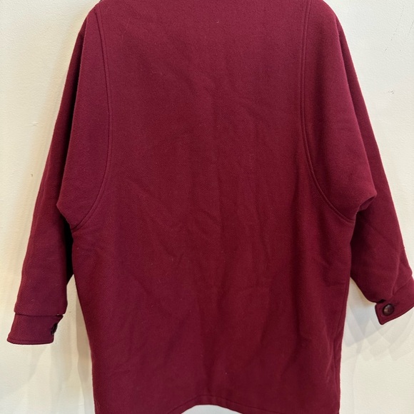 Woolrich Vintage Burgundy Women's Wool Coat Size Medium - Picture 11 of 11